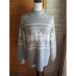 Womens Abercrombie and Fitch mock neck sweater gray - size XL